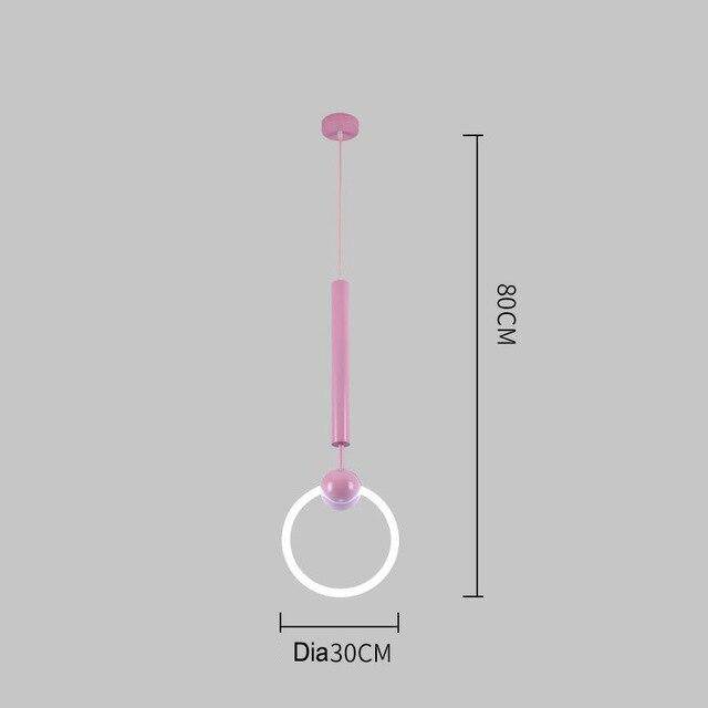 Suspension design ronde à LED et support dorée Jaxlong - vue 10 sur 10