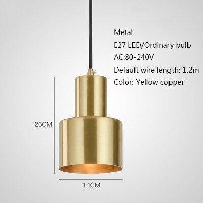 Personnalité nordique lampes suspendues à tête unique E27 lampes à pendentif LED pour salon chambre salle de bains allée restaurant chambre d'hôtel - vue 6 sur 13