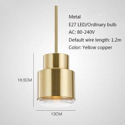 Personnalité nordique lampes suspendues à tête unique E27 lampes à pendentif LED pour salon chambre salle de bains allée restaurant chambre d'hôtel - vue 5 sur 13