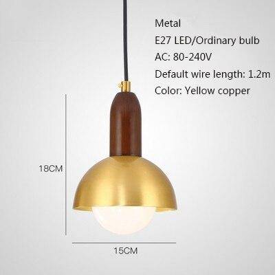 Personnalité nordique lampes suspendues à tête unique E27 lampes à pendentif LED pour salon chambre salle de bains allée restaurant chambre d'hôtel - vue 7 sur 13