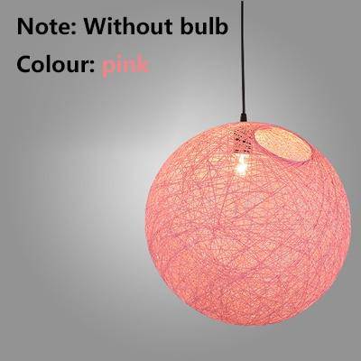 Suspension en boule de tissu de couleur Wicker - vue 15 sur 15