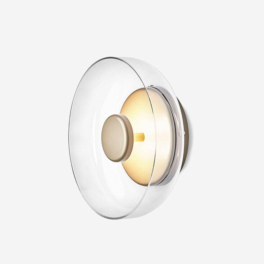 Applique murale moderne LED avec abat-jour en verre et métal Sconce - vue 7 sur 7