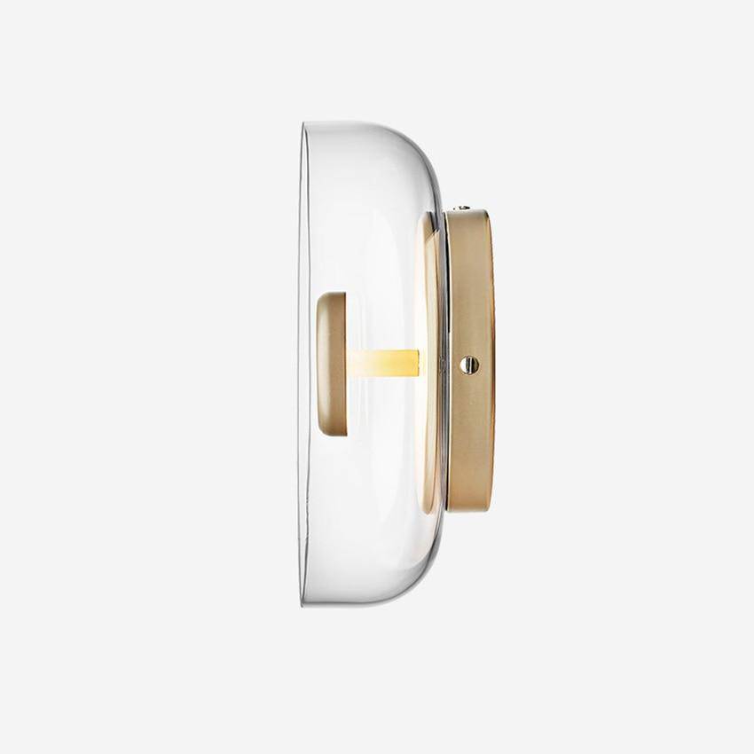 Applique murale moderne LED avec abat-jour en verre et métal Sconce - vue 5 sur 7