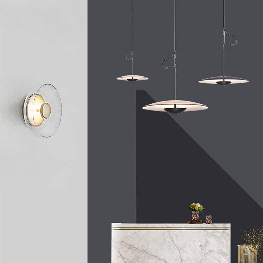 Applique murale moderne LED avec abat-jour en verre et métal Sconce - vue 4 sur 7