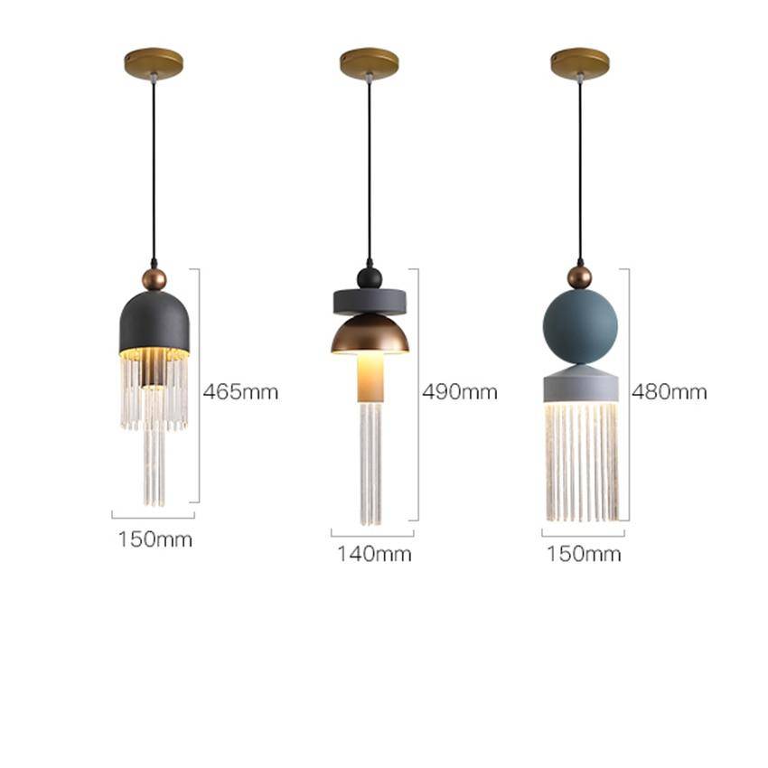 Suspension design colorées créatives Tassel - vue 9 sur 10