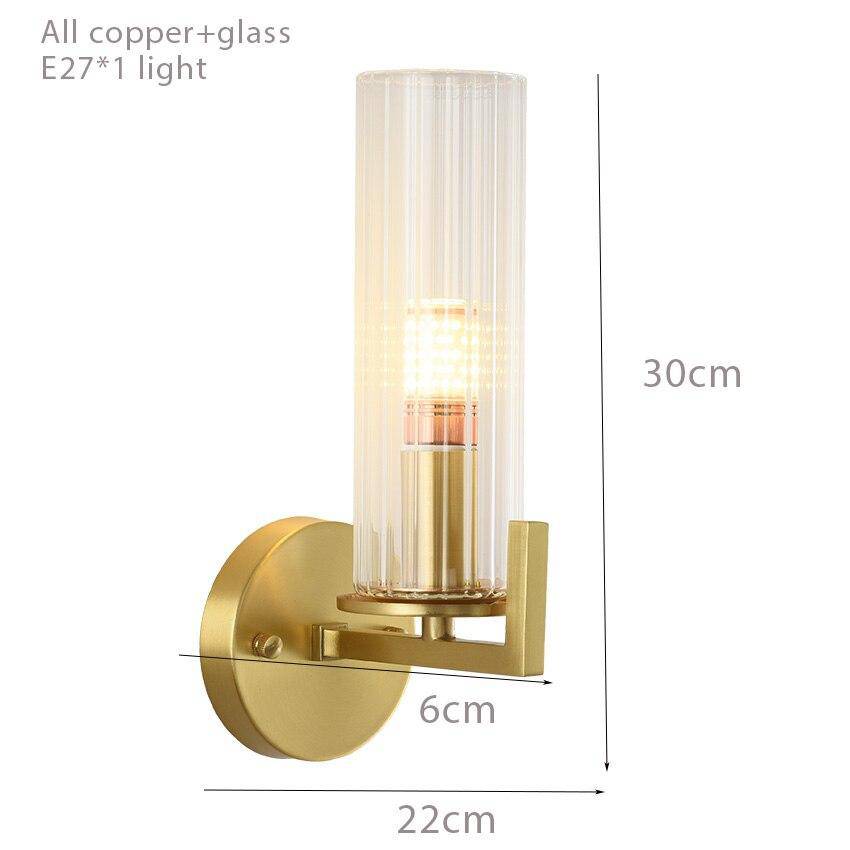 Applique murale doré et cylindre en verre Copper - vue 5 sur 5