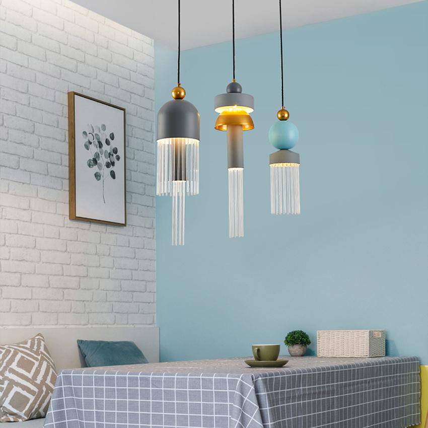 Suspension design colorées créatives Tassel - vue 2 sur 10
