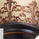 Applique murale rustique rétro en métal et abat-jour en verre
