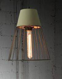 Suspension design LED en métal style cage rétro Coffee