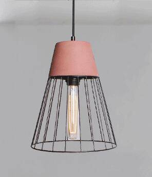 Suspension design LED en métal style cage rétro Coffee