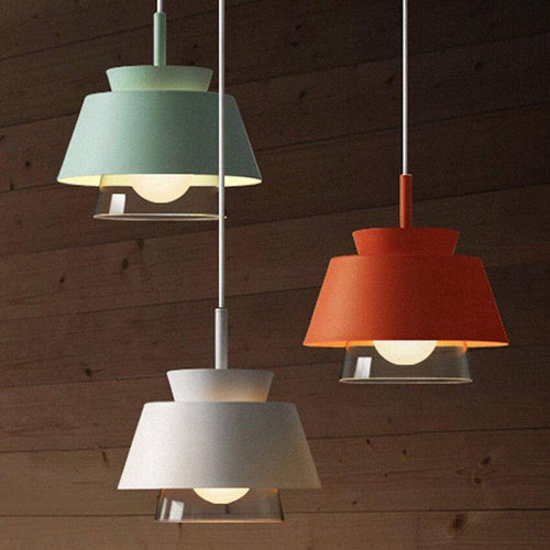 Suspension design à LED avec abat-jour en métal coloré Fly