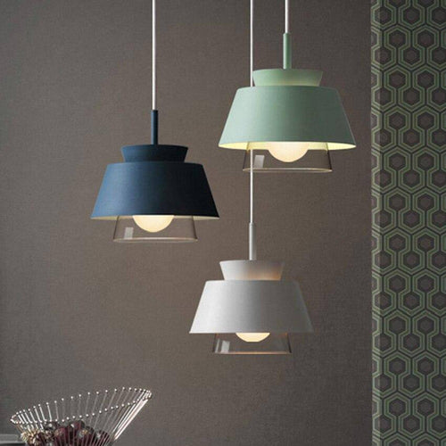 Suspension design à LED avec abat-jour en métal coloré Fly