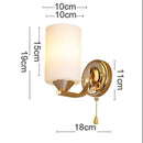Applique murale chromée doré et abat-jour cylindrique Sconce