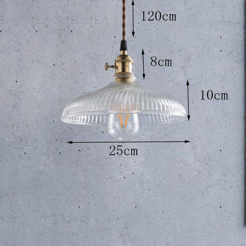 Suspension en verre et base dorée Vintage - vue 4 sur 4