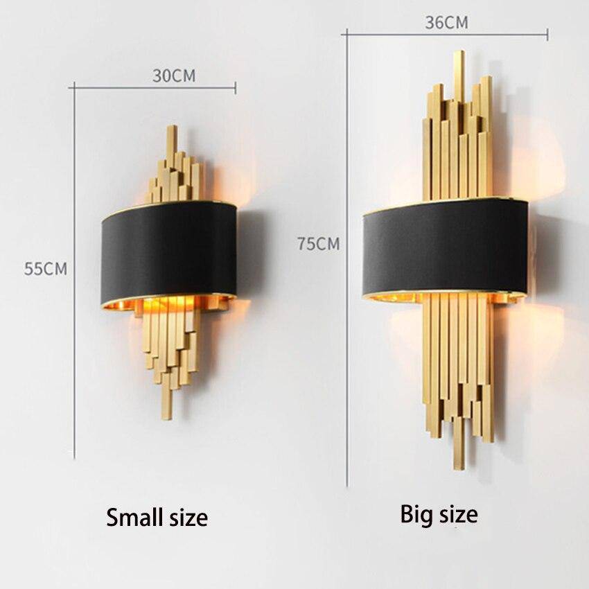 Applique LED noire et doré Pipe - vue 4 sur 6