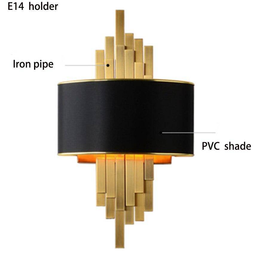 Applique LED noire et doré Pipe - vue 6 sur 6