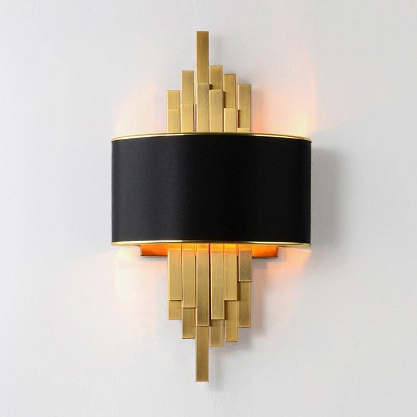 Applique LED noire et doré Pipe - vue 5 sur 6