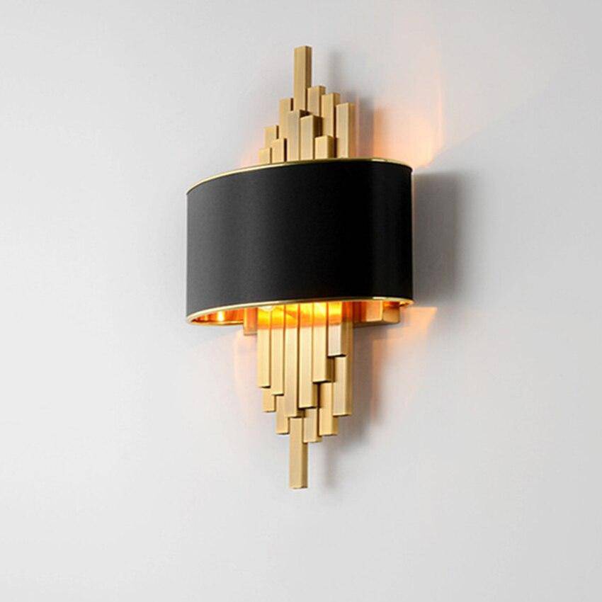 Applique LED noire et doré Pipe - vue 2 sur 6