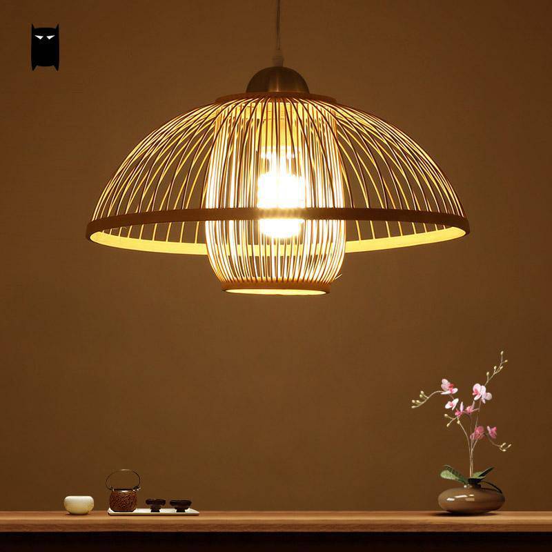 Suspension en bambou naturel Wicker - vue 2 sur 5