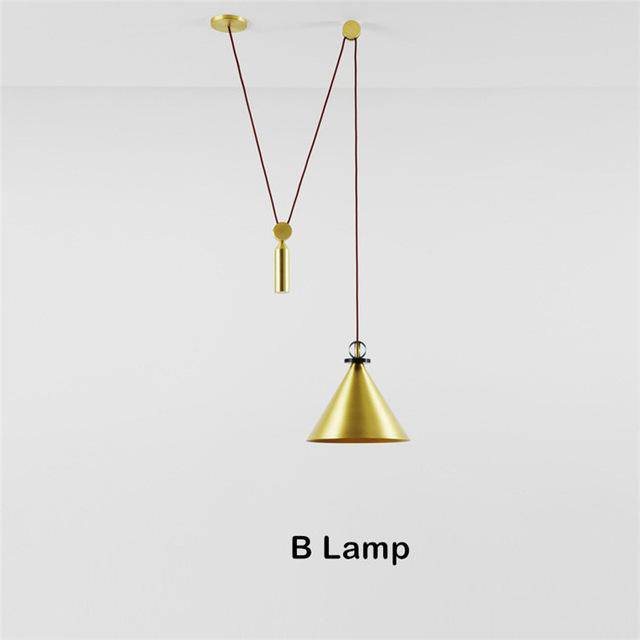 Suspension design à plusieurs lampes suspendues Pulley - vue 4 sur 12