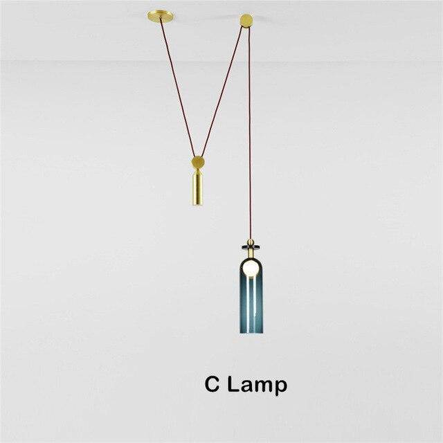 Suspension design à plusieurs lampes suspendues Pulley - vue 12 sur 12