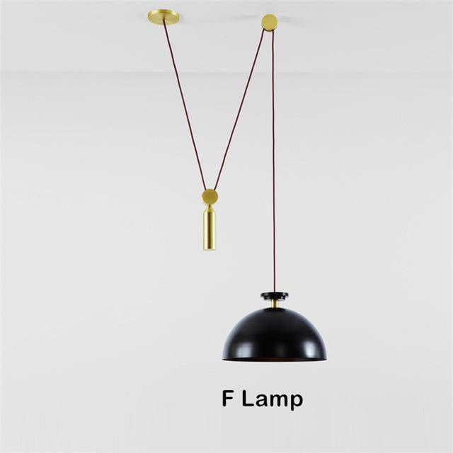 Suspension design à plusieurs lampes suspendues Pulley - vue 7 sur 12