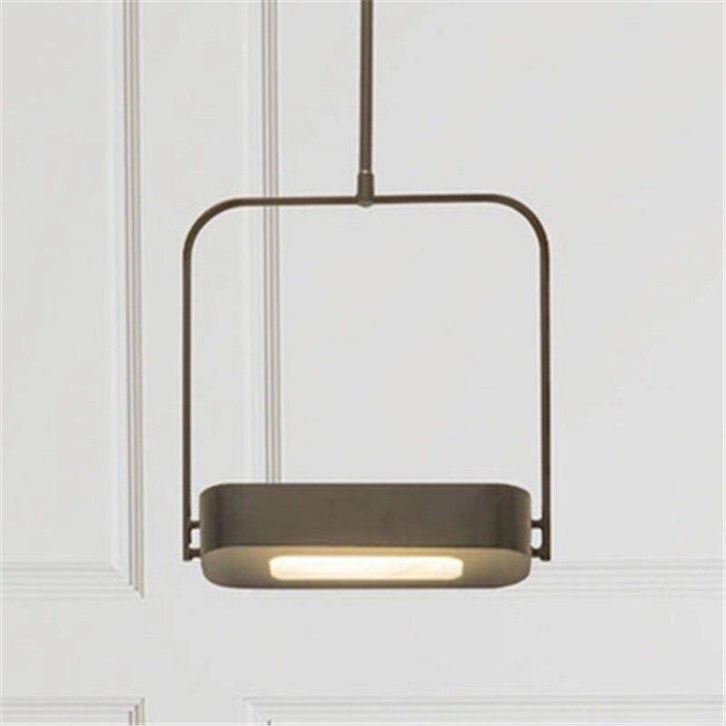 Suspension moderne en carré avec base lumineuse Saanvi