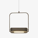 Suspension moderne en carré avec base lumineuse Saanvi