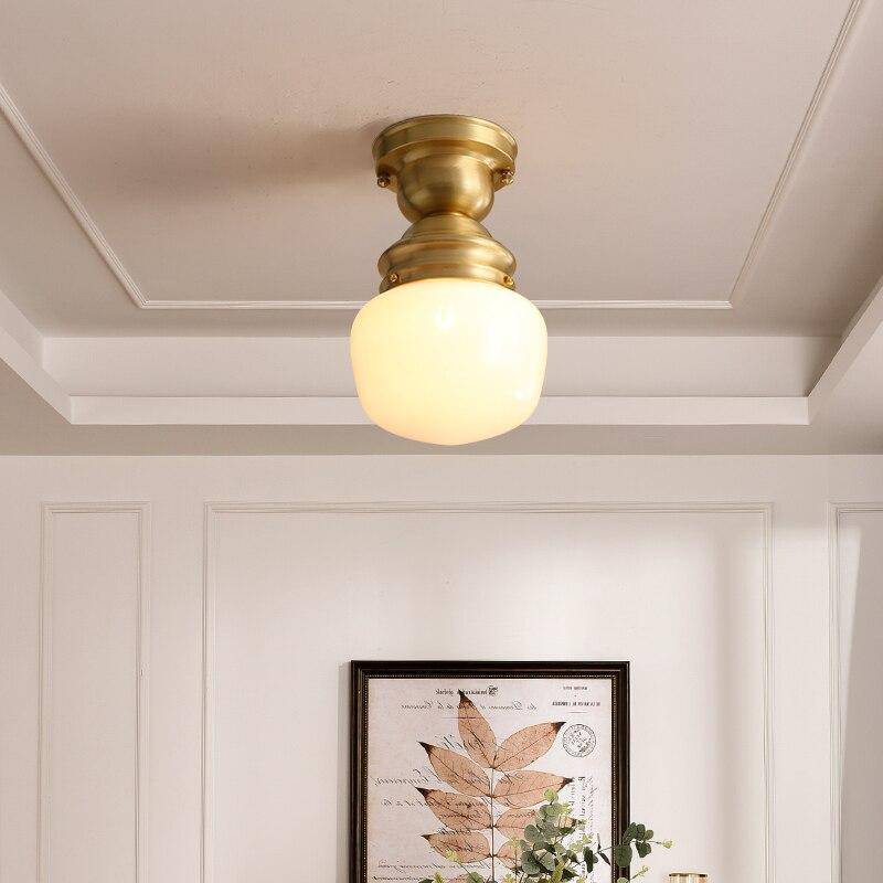 Plafonnier vintage avec support doré - vue 4 sur 5