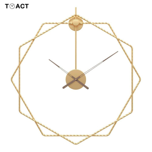 Horloge murale design hexagones décalés en métal