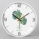 Horloge murale moderne ronde blanche à motifs Silent