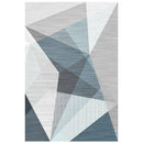 Tapis design géométrique rectangle bleu Area