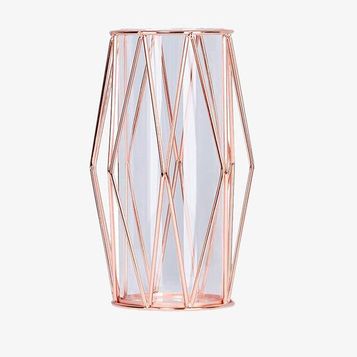 Vase design en métal et verre style Wedding - vue 2 sur 9