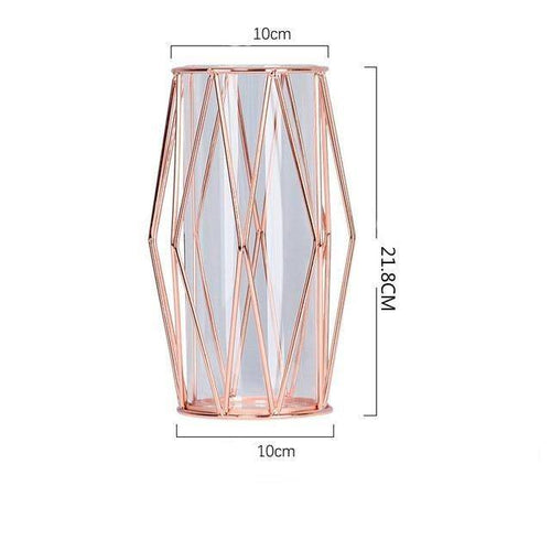 Vase design en métal et verre style Wedding - vue 6 sur 9