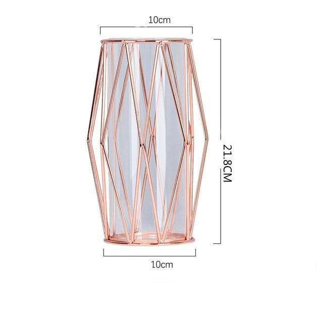 Vase design en métal et verre style Wedding - vue 5 sur 9