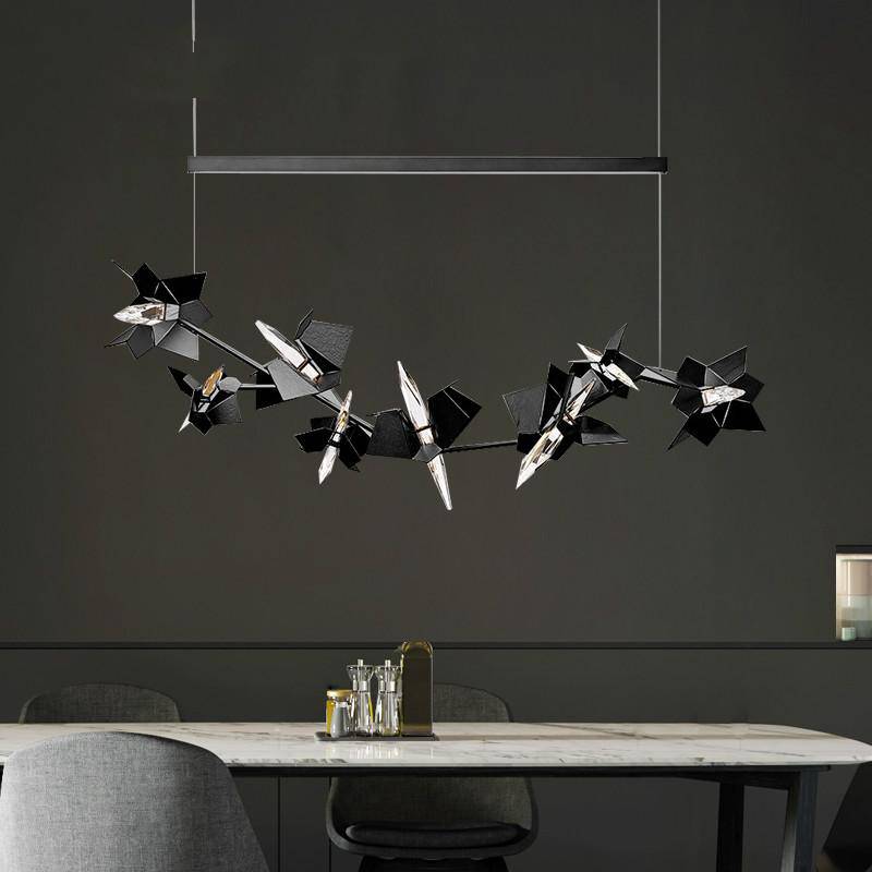 Lustre design moderne à plaques plates chromées Flate - vue 4 sur 6