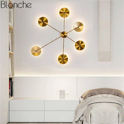 Applique murale design LED avec 5 disques en métal Loft - vue 5 sur 4