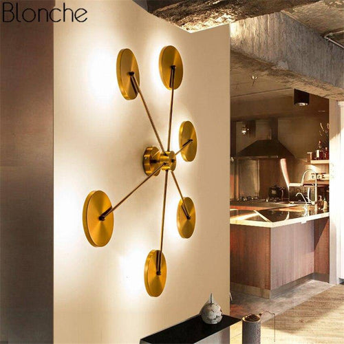 Applique murale design LED avec 5 disques en métal Loft - vue 4 sur 4