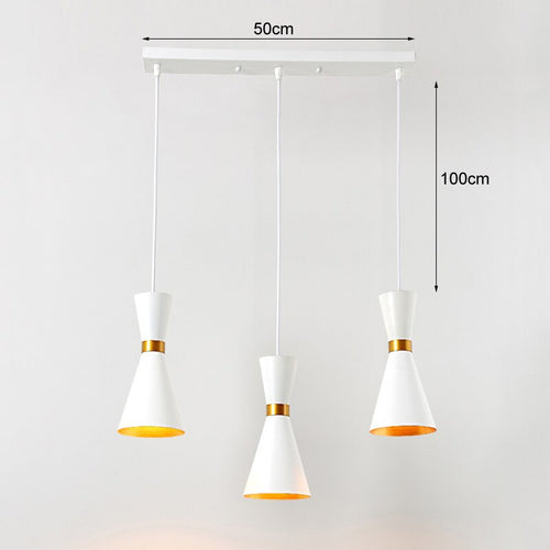 Lustre moderne LED en forme d'horloge métallique Gadea