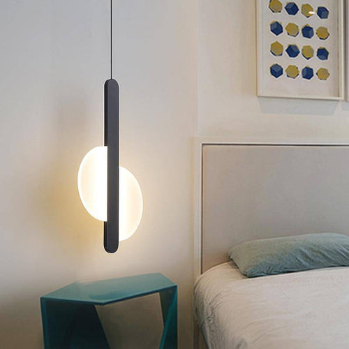 Suspension design à LED en aluminium avec formes circulaires