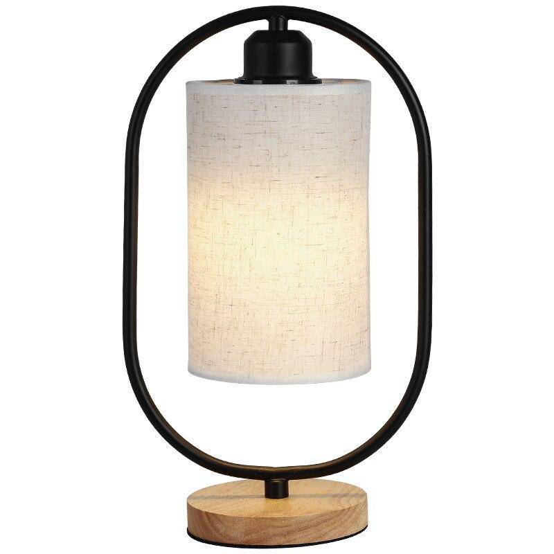 Lampe à poser moderne LED avec anneau et abat-jour tissu Nordic - vue 6 sur 6