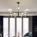 Lustre moderne abat-jours en forme de méduse en verre Hailey