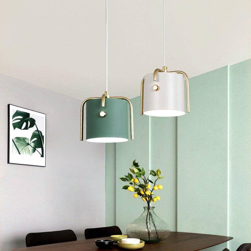 Suspension design à LED en métal coloré style Kitchen - vue 3 sur 7