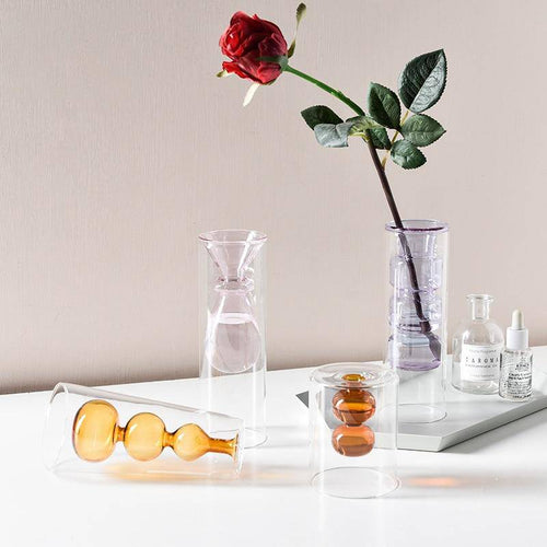 Vase en verre design aux couleurs style Creative