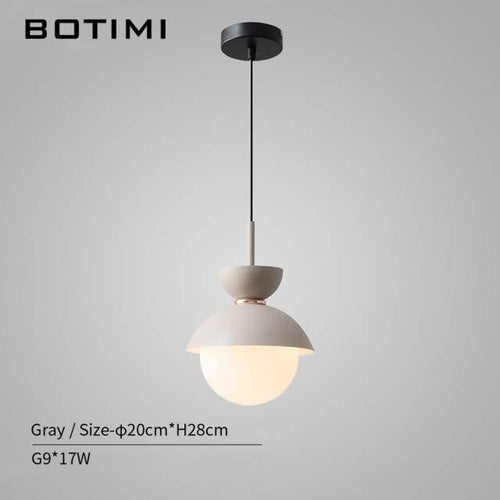Suspension design à LED en verre et métal coloré Hang