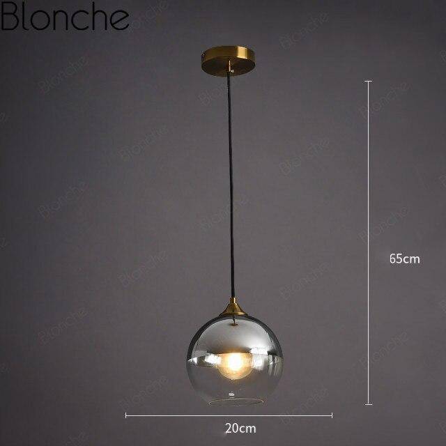 Suspension design LED avec boule en verre fumé Loft - vue 9 sur 15