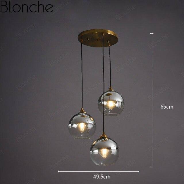 Suspension design LED avec boule en verre fumé Loft - vue 8 sur 15