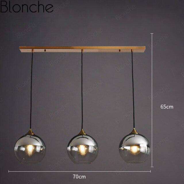 Suspension design LED avec boule en verre fumé Loft - vue 15 sur 15