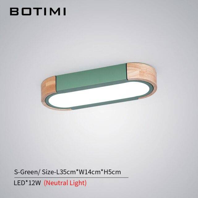 Plafonnier design LED en bois aux formes arrondies Loft - vue 11 sur 13
