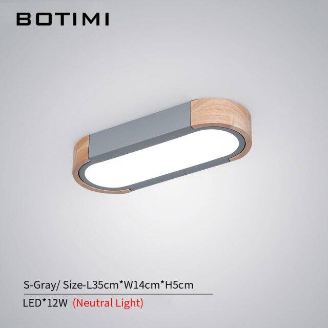 Plafonnier design LED en bois aux formes arrondies Loft - vue 12 sur 13